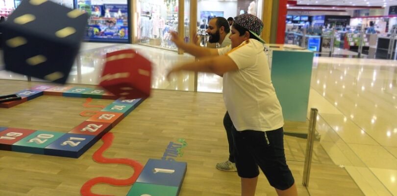 Life-size Snakes and Ladders board game at City Centre Fujairah