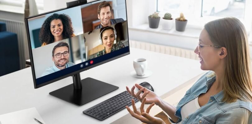 Samsung’s latest 24-inch monitor comes with a pop-up webcam